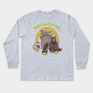 Trash Can Critters Kids Long Sleeve T-Shirt